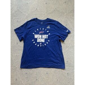Nike Buffalo Bills Won Not Done Division‎ Champions T-Shirt - Blue - XXL
